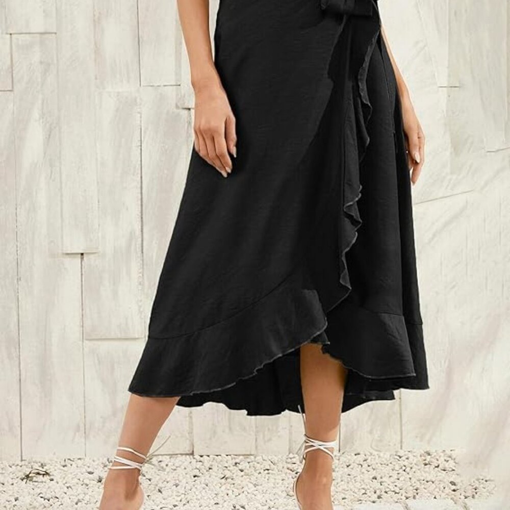 Black Wrap Skirt